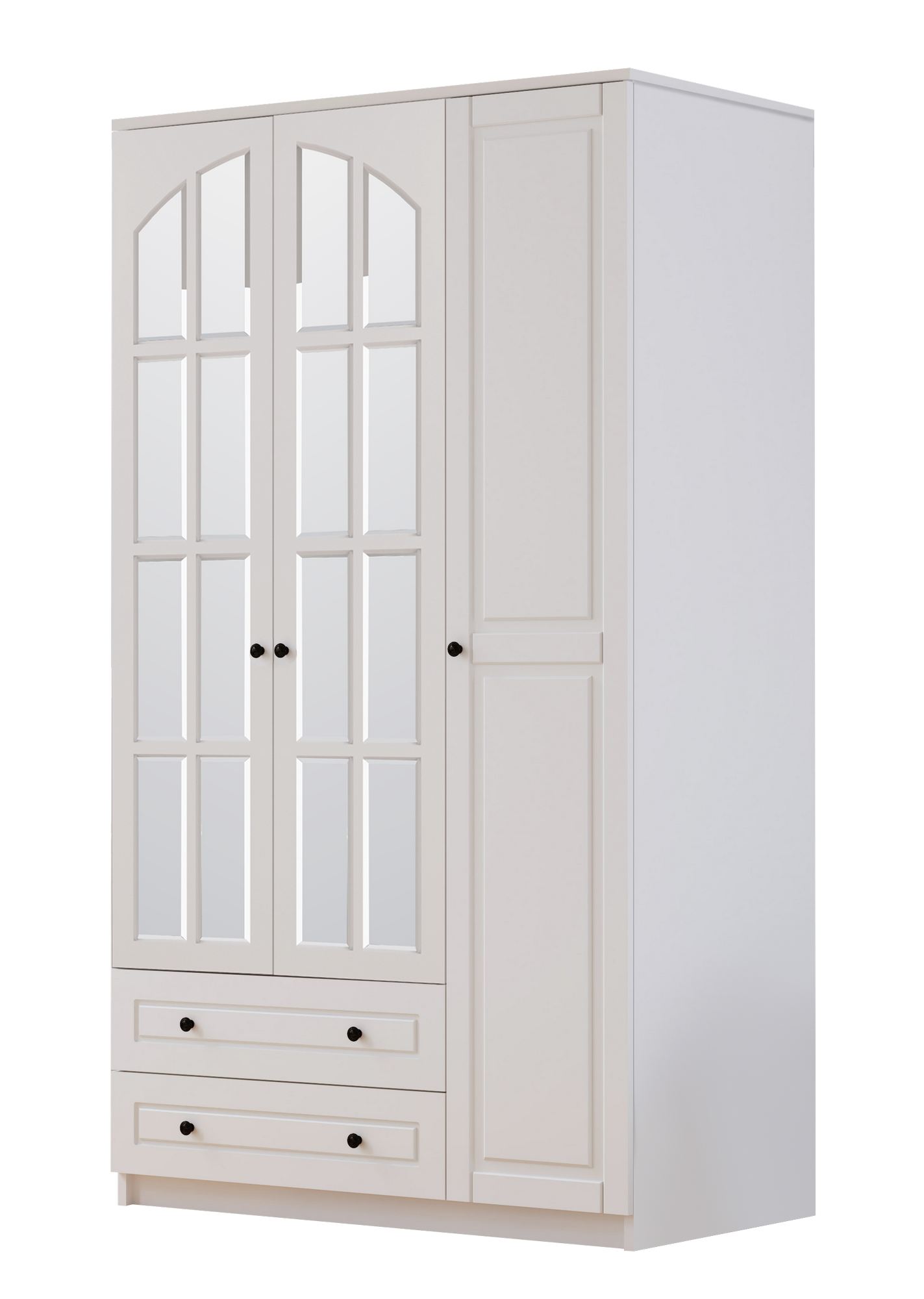 Ντουλάπα 105x180x52 εκ Ματ Λευκό 167RAB1107