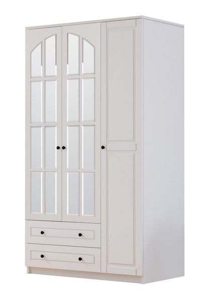 Ντουλάπα 105x180x52 εκ Ματ Λευκό 167RAB1107