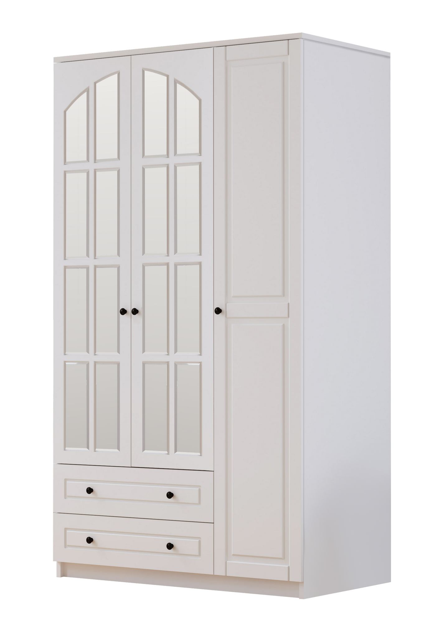 Ντουλάπα 105x210x52 εκ Ματ Λευκό 167RAB1108