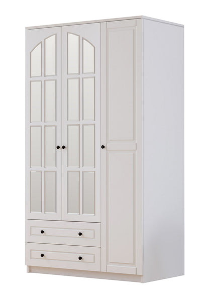Ντουλάπα 105x210x52 εκ Ματ Λευκό 167RAB1108