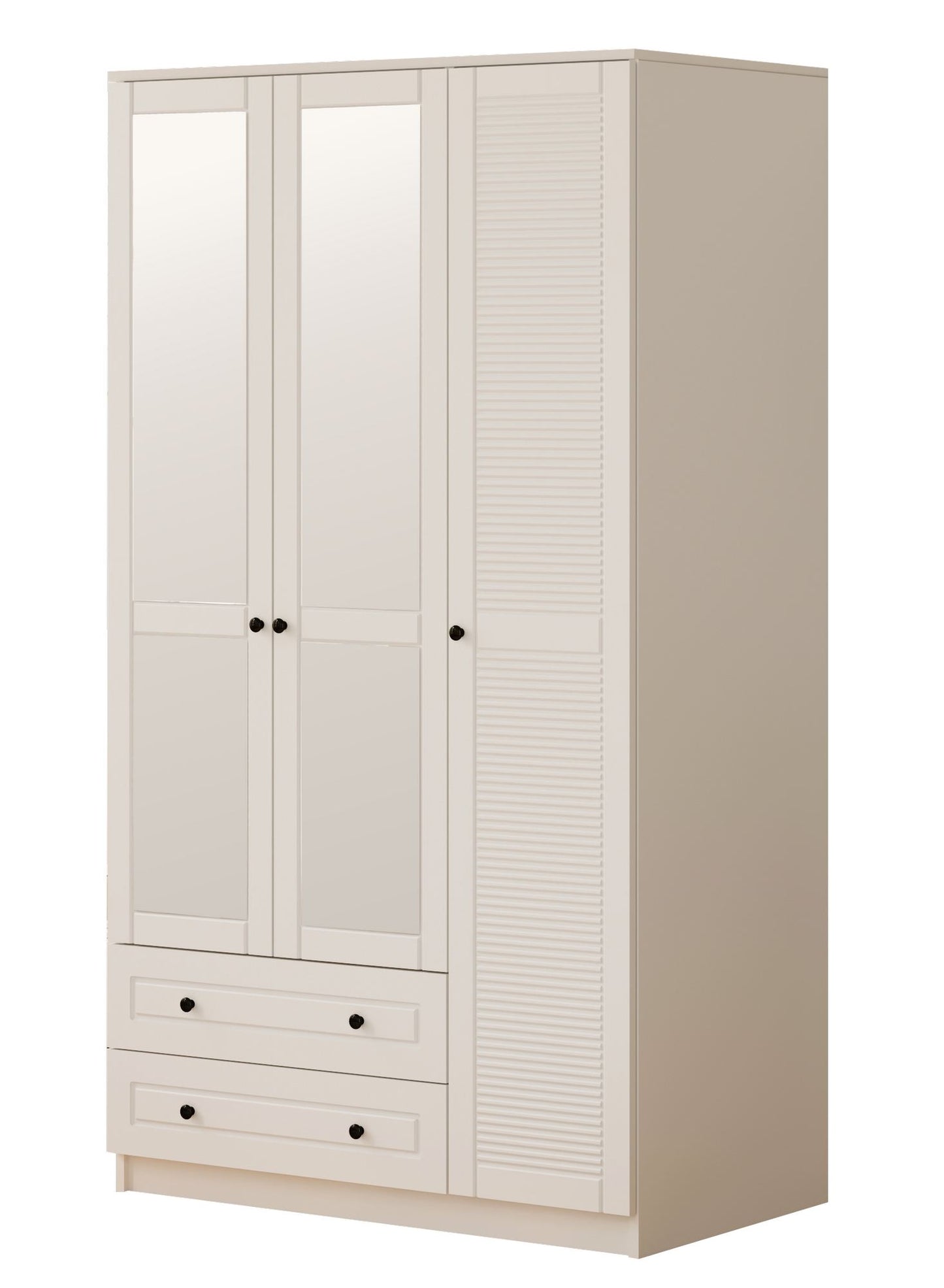 Ντουλάπα 105x184x52 εκ Ματ Λευκό 167RAB1111