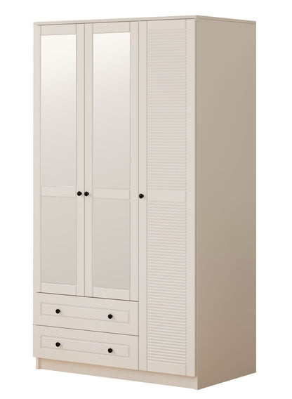 Ντουλάπα 105x184x52 εκ Ματ Λευκό 167RAB1111