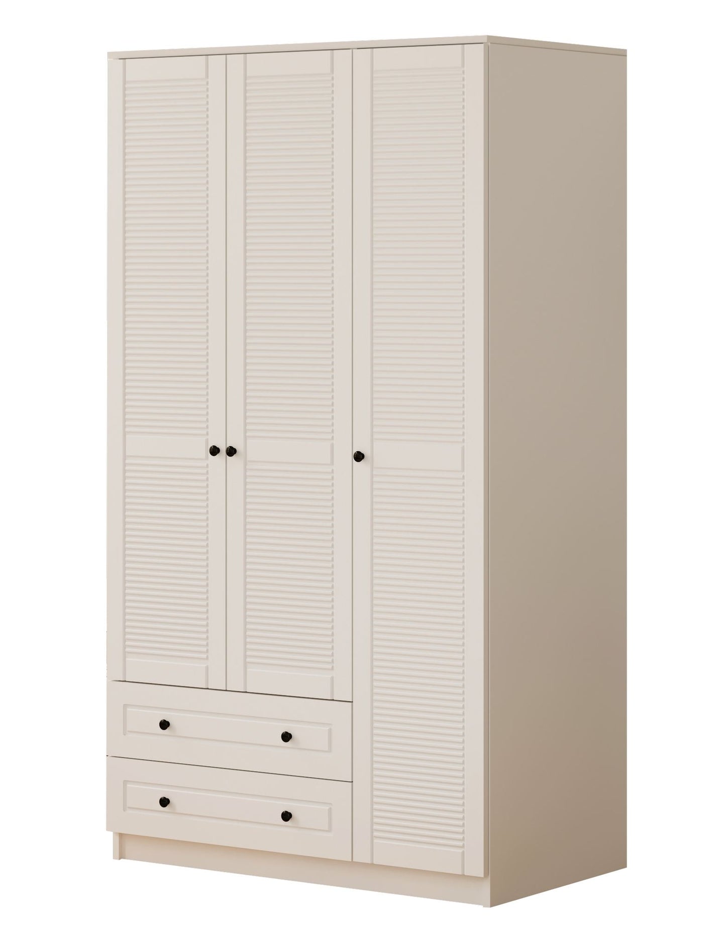Ντουλάπα 105x210x52 εκ Ματ Λευκό 167RAB1113