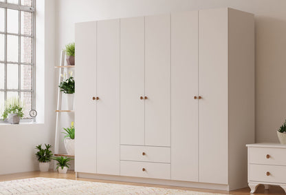 Ντουλάπα 180x180x45 εκ Ματ Λευκό 167RAB1114