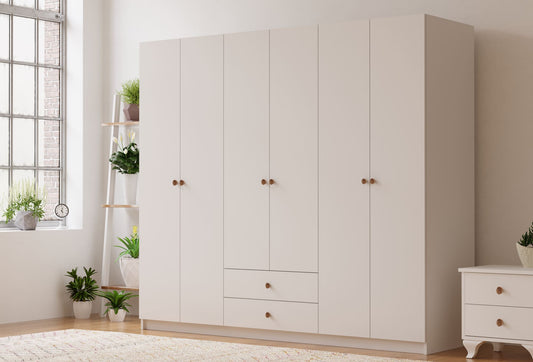 Ντουλάπα 180x180x45 εκ Ματ Λευκό 167RAB1114