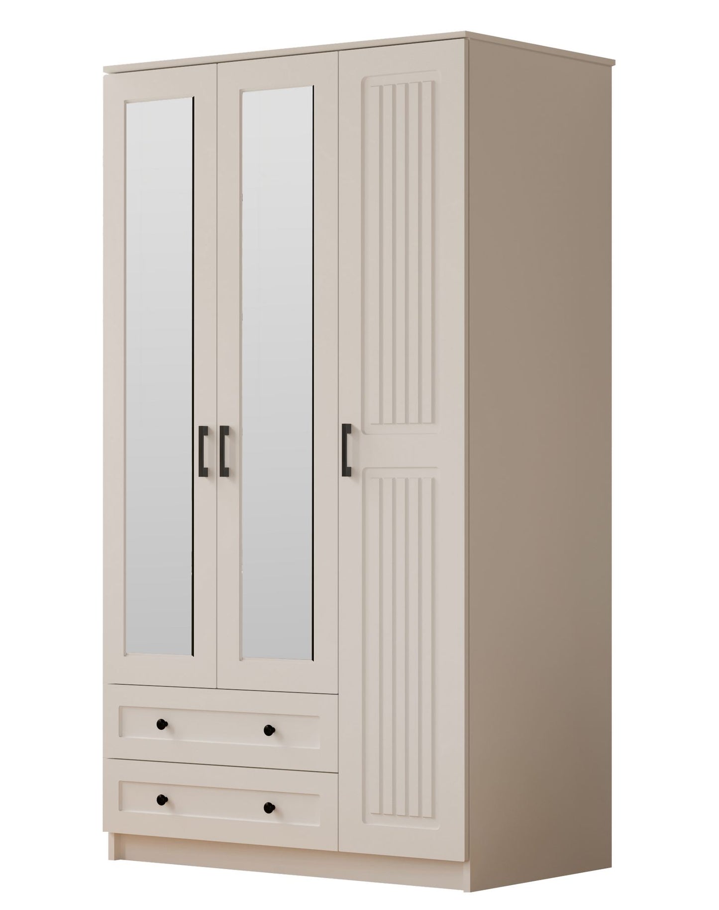 Ντουλάπα 105x184x52 εκ Ματ Λευκό 167RAB1115