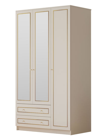 Ντουλάπα 105x210x52 εκ Ματ Λευκό 167RAB1119