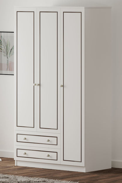 Ντουλάπα 105x180x52 εκ Ματ Λευκό 167RAB1120