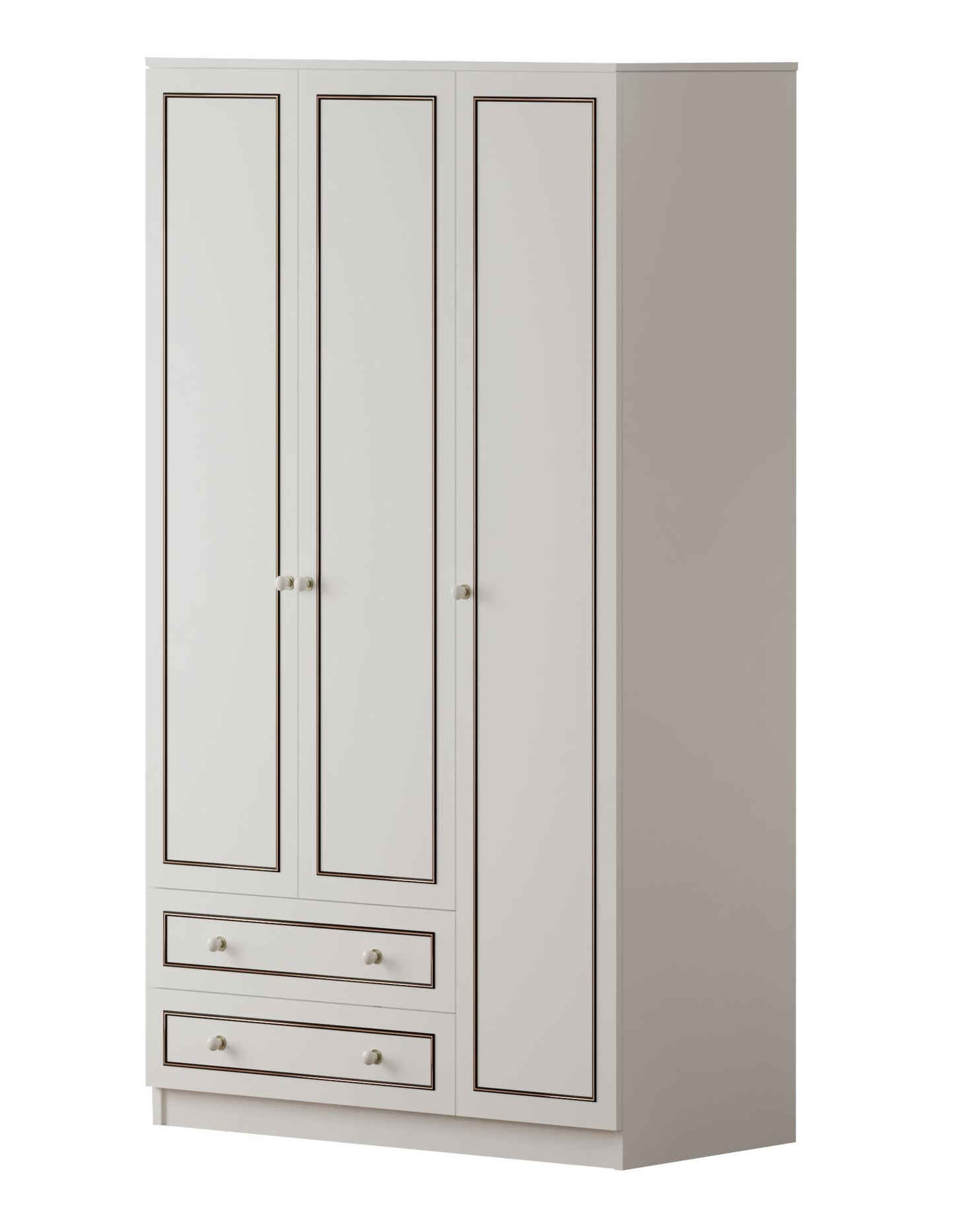 Ντουλάπα 105x180x52 εκ Ματ Λευκό 167RAB1120