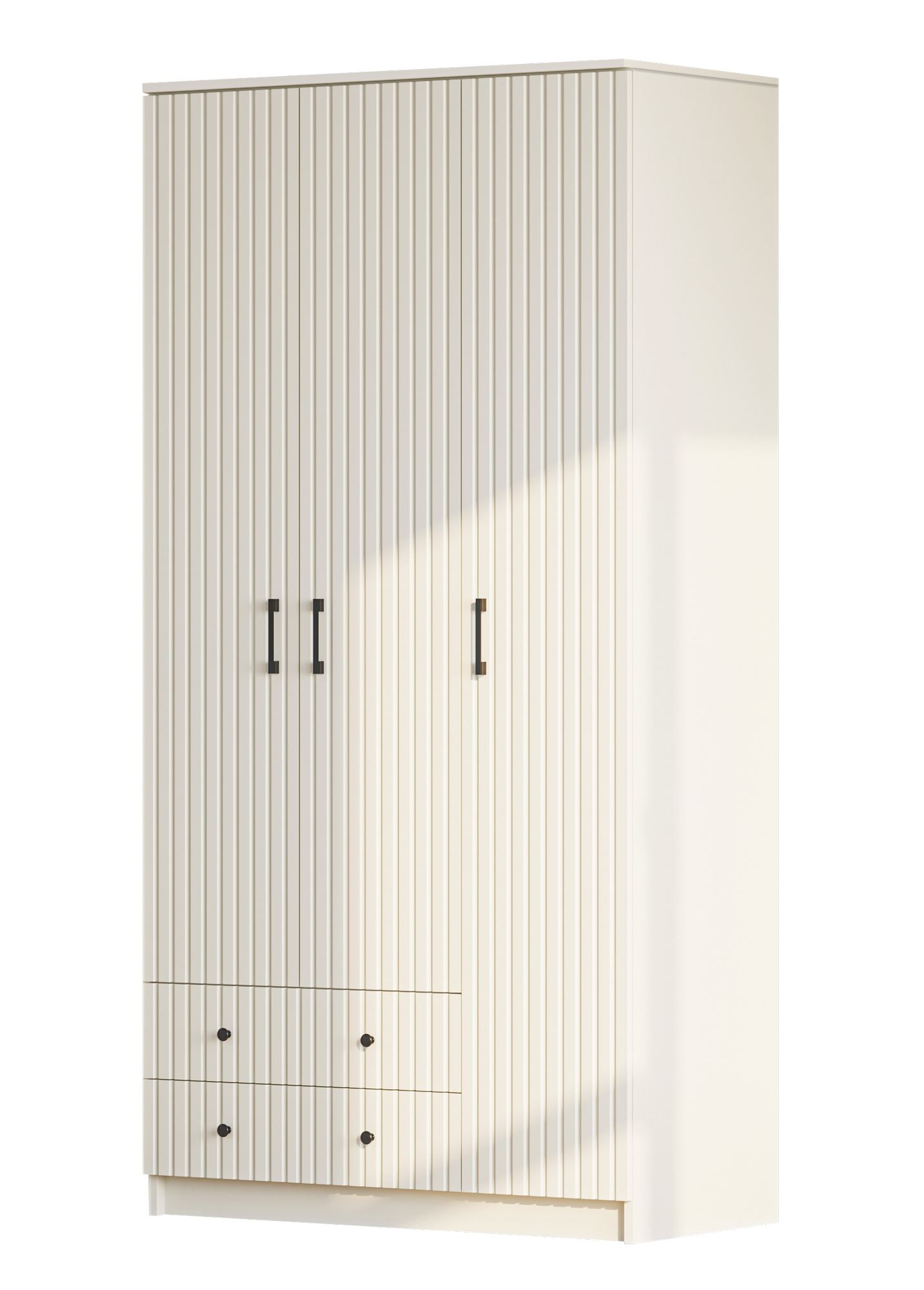 Ντουλάπα 105x210x52 εκ Ματ Λευκό 167RAB1122
