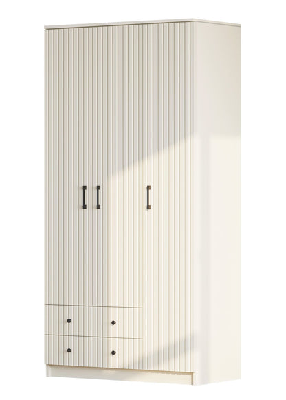 Ντουλάπα 105x210x52 εκ Ματ Λευκό 167RAB1122