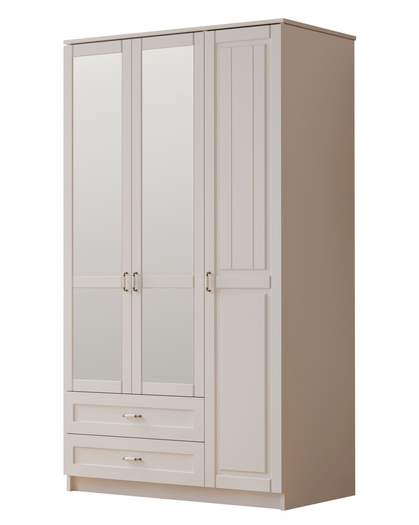 Ντουλάπα 105x184x52 εκ Ματ Λευκό 167RAB1127