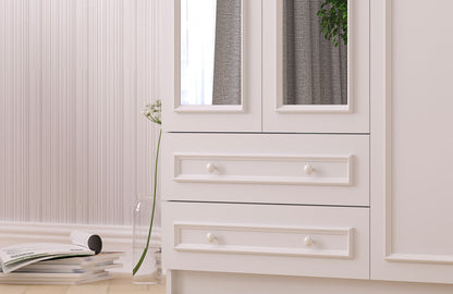Ντουλάπα 105x182x52 εκ Ματ Λευκό 167RAB1129