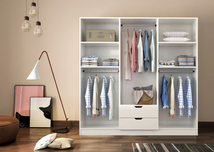Ντουλάπα 180x180x45 εκ Ματ Λευκό 167RAB1130