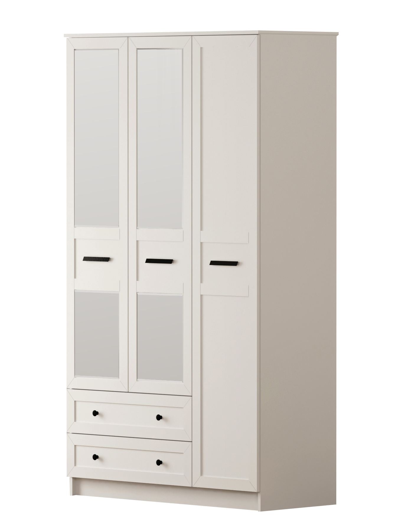 Ντουλάπα 105x210x52 εκ Ματ Λευκό 167RAB1132