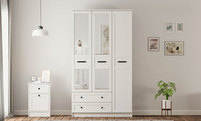 Ντουλάπα 105x184x52 εκ Ματ Λευκό 167RAB1133