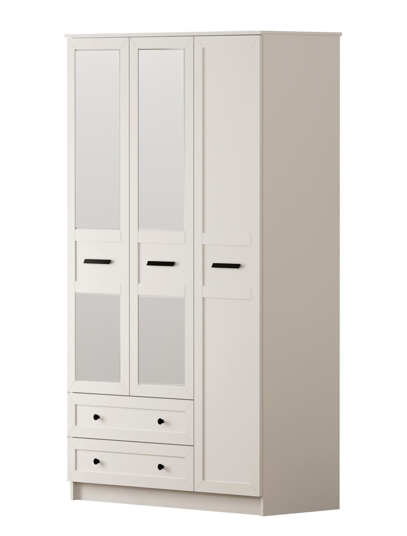 Ντουλάπα 105x184x52 εκ Ματ Λευκό 167RAB1133