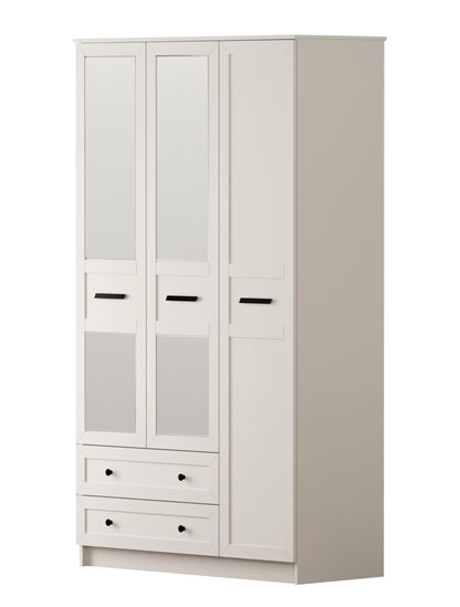 Ντουλάπα 105x184x52 εκ Ματ Λευκό 167RAB1133