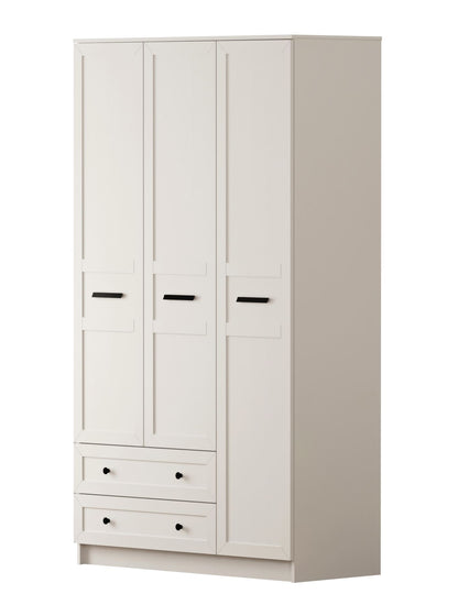 Ντουλάπα 105x210x52 εκ Ματ Λευκό 167RAB1135