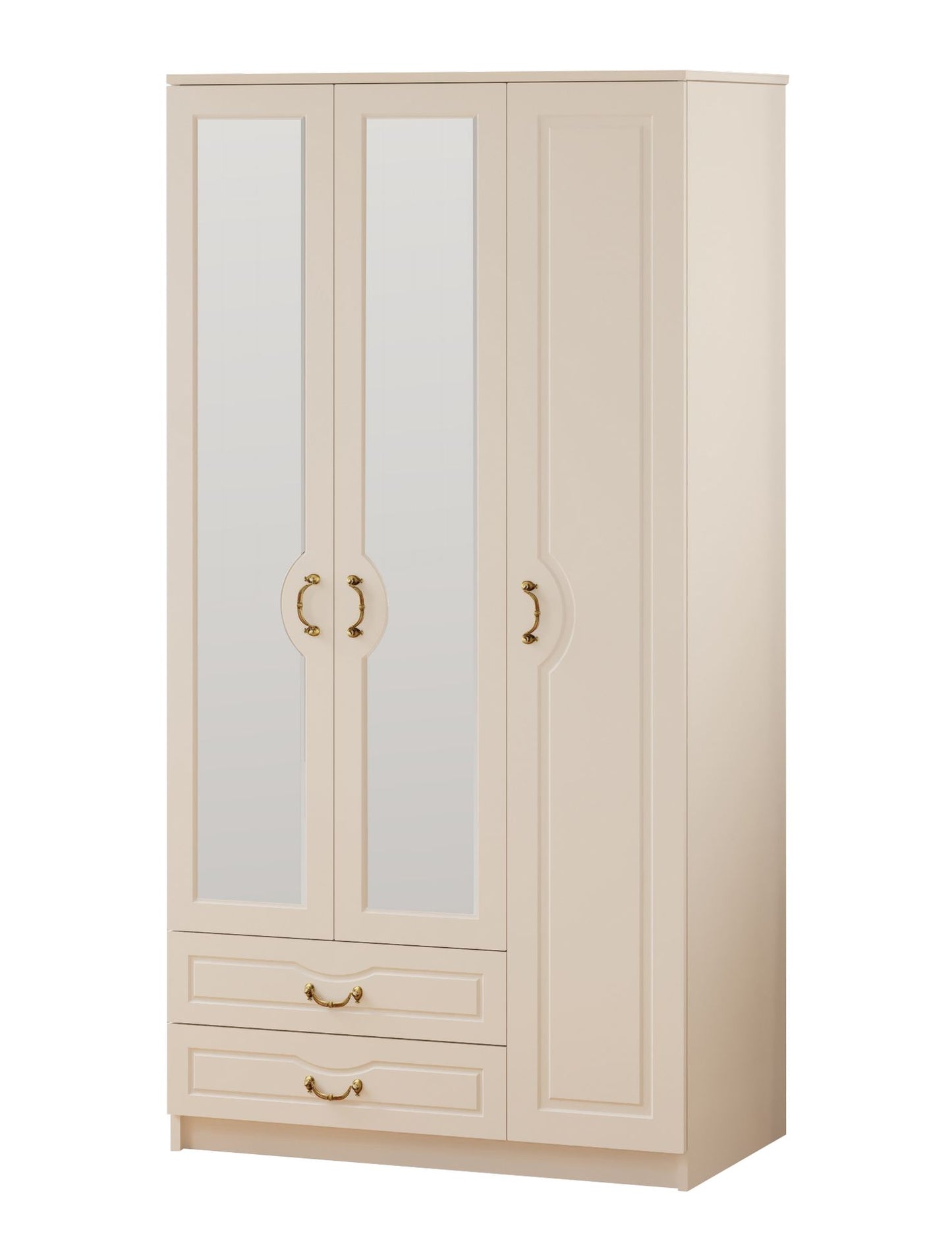 Ντουλάπα 105x210x52 εκ Ματ Λευκό 167RAB1136