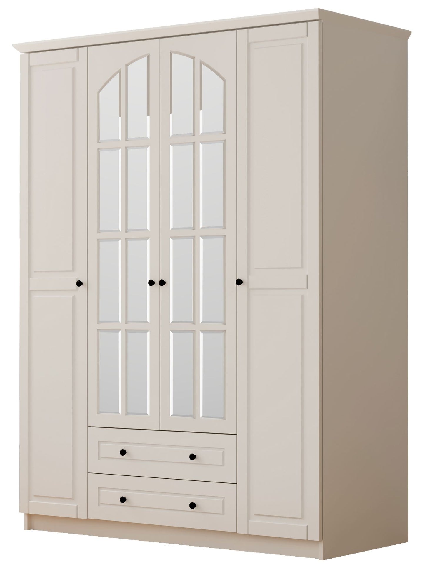 Ντουλάπα 140x210x52 εκ Ματ Λευκό 167RAB1138