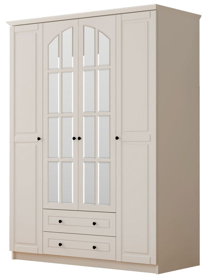 Ντουλάπα 140x210x52 εκ Ματ Λευκό 167RAB1138