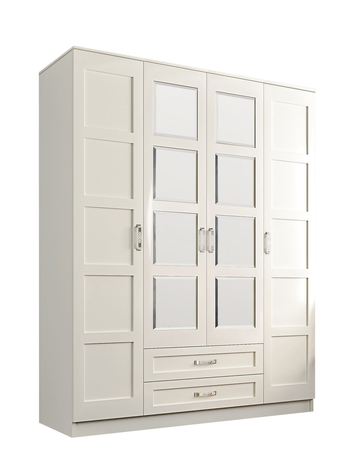 Ντουλάπα 140x180x52 εκ Ματ Λευκό 167RAB1142