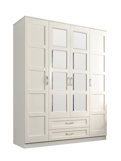 Ντουλάπα 140x180x52 εκ Ματ Λευκό 167RAB1142
