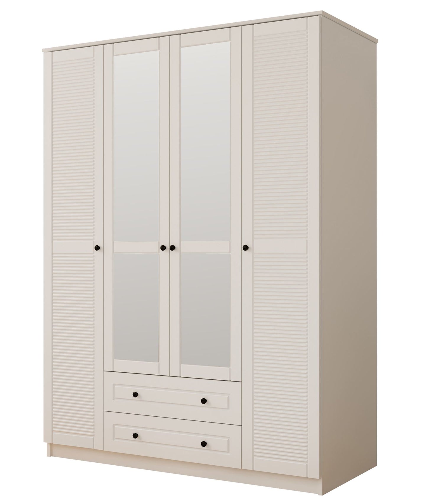 Ντουλάπα 140x210x52 εκ Ματ Λευκό 167RAB1143