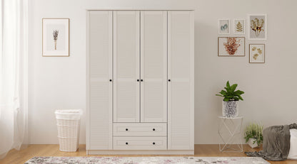 Ντουλάπα 140x210x52 εκ Ματ Λευκό 167RAB1146