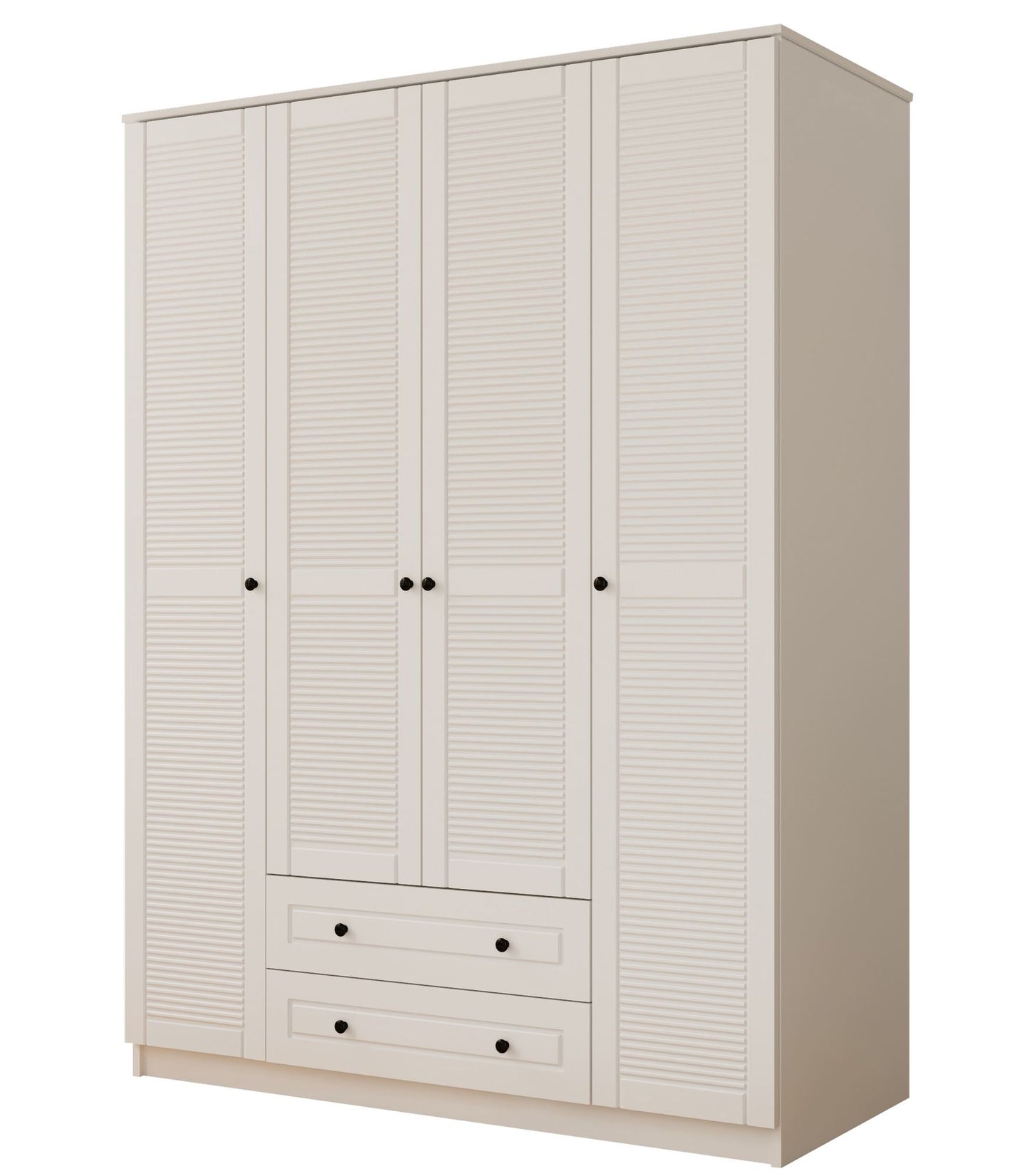 Ντουλάπα 140x210x52 εκ Ματ Λευκό 167RAB1146