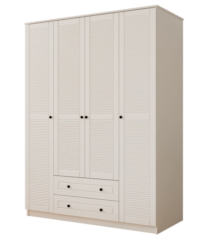 Ντουλάπα 140x210x52 εκ Ματ Λευκό 167RAB1146