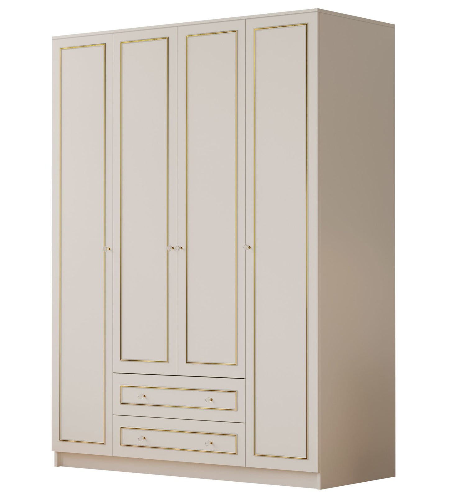 Ντουλάπα 140x180x52 εκ Ματ Λευκό 167RAB1148