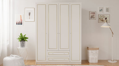 Ντουλάπα 140x210x52 εκ Ματ Λευκό 167RAB1149