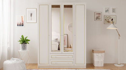 Ντουλάπα 140x180x52 εκ Ματ Λευκό 167RAB1150