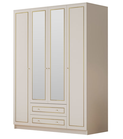 Ντουλάπα 140x180x52 εκ Ματ Λευκό 167RAB1150