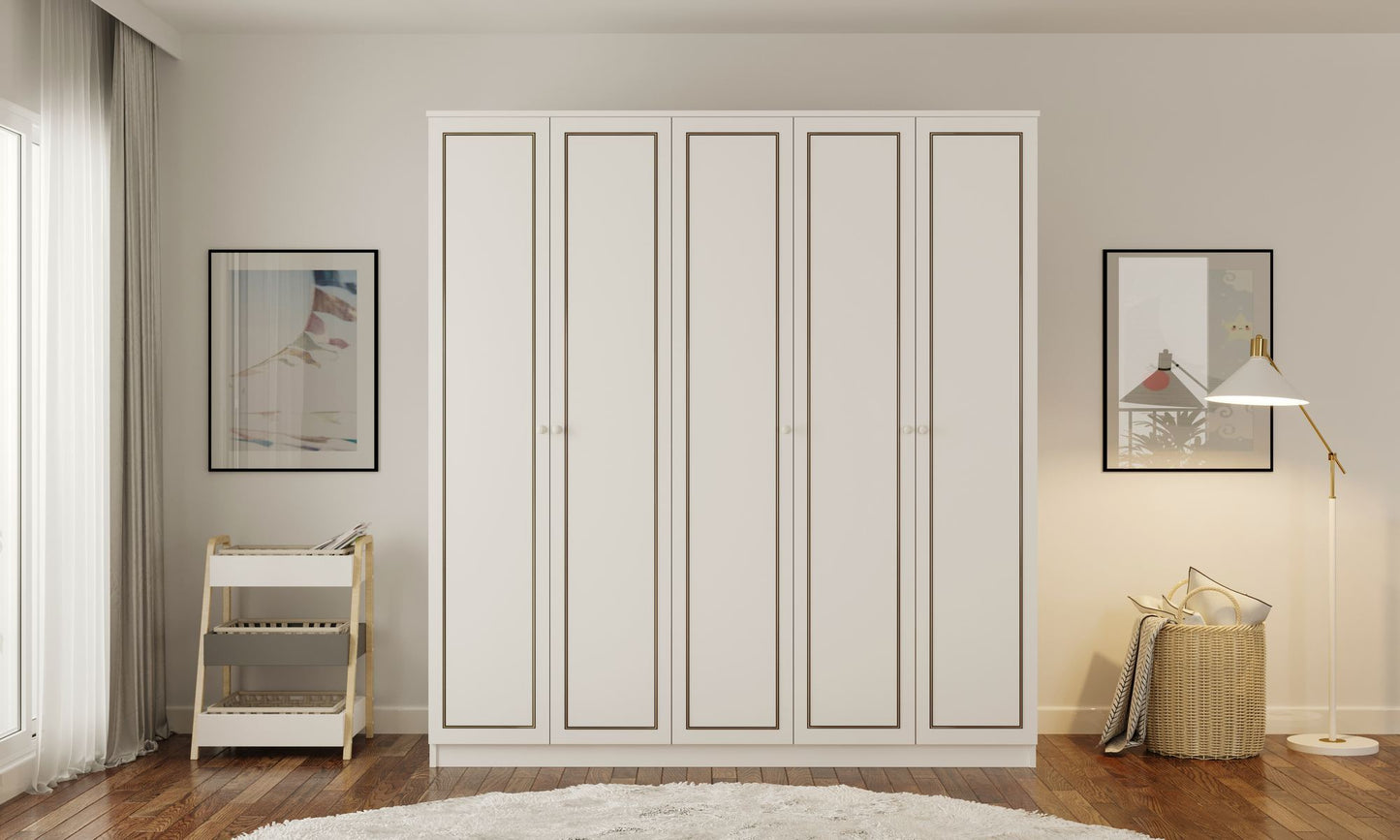 Ντουλάπα 175x180x52 εκ Ματ Λευκό 167RAB1155