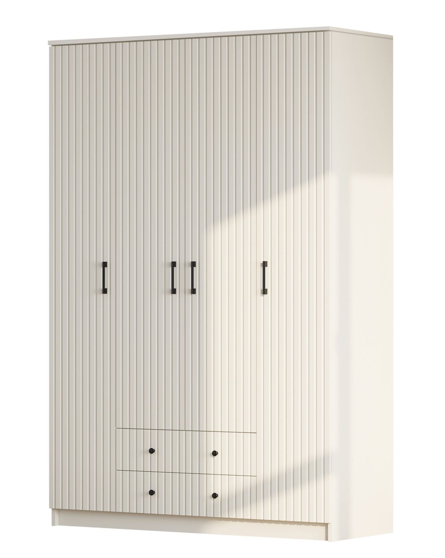 Ντουλάπα 140x184x52 εκ Ματ Λευκό 167RAB1158