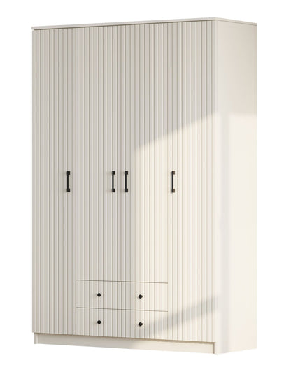 Ντουλάπα 140x184x52 εκ Ματ Λευκό 167RAB1158