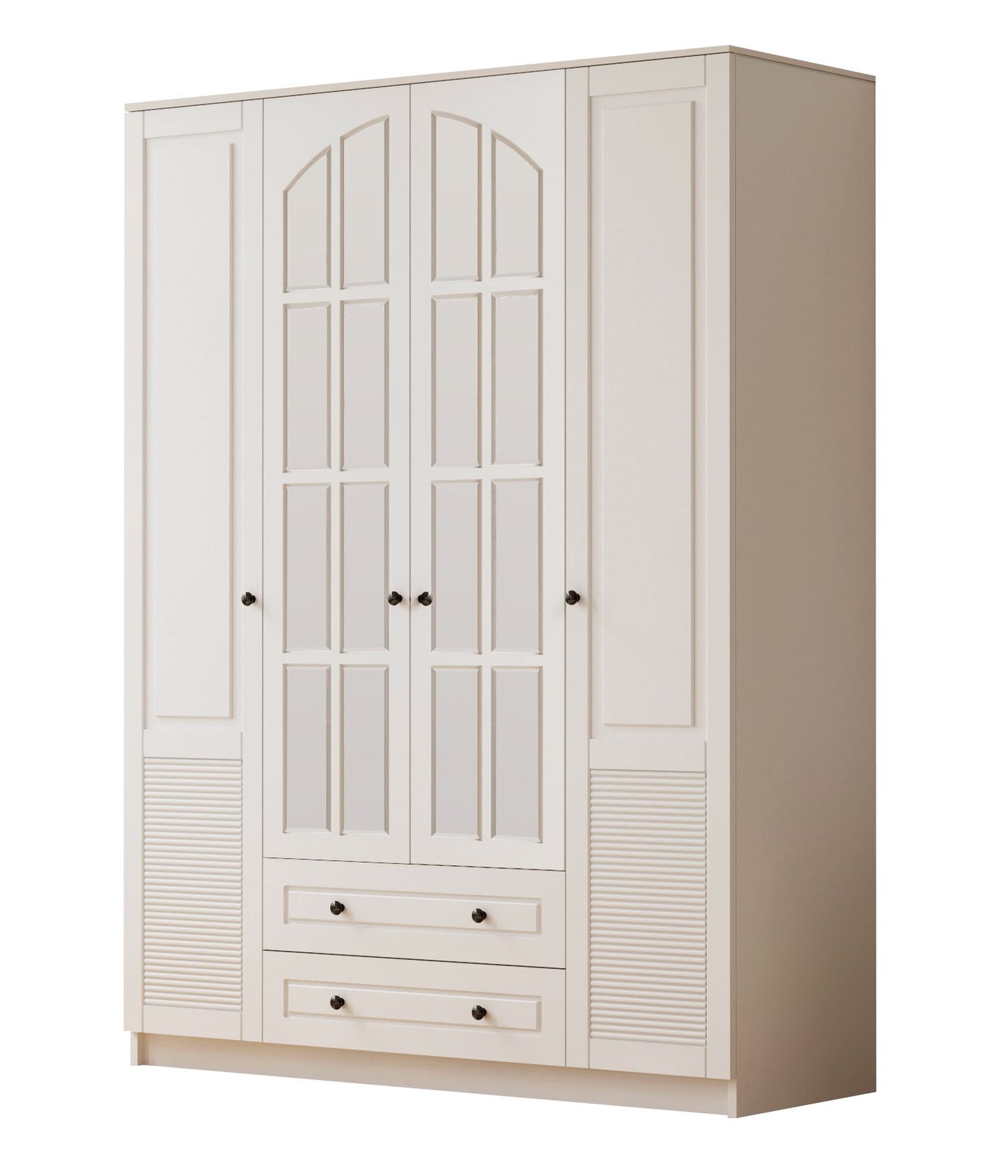 Ντουλάπα 140x210x52 εκ Ματ Λευκό 167RAB1162