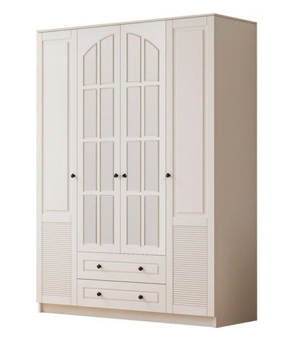 Ντουλάπα 140x210x52 εκ Ματ Λευκό 167RAB1162