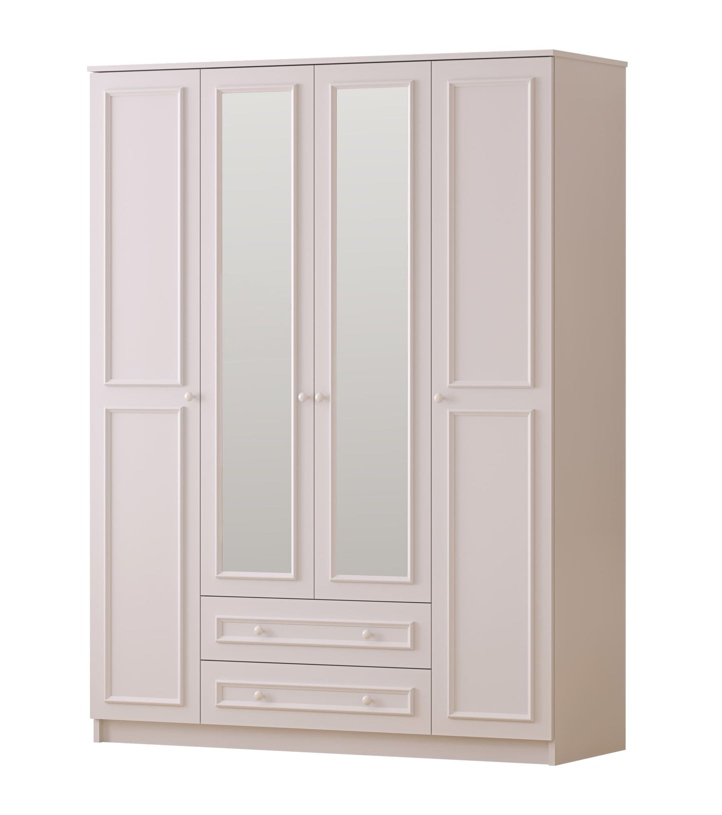 Ντουλάπα 140x210x52 εκ Ματ Λευκό 167RAB1166