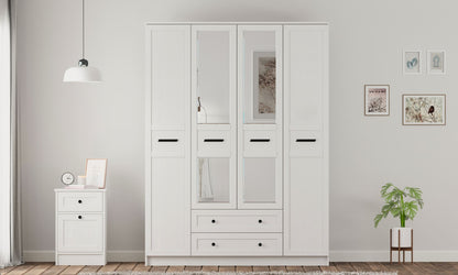 Ντουλάπα 140x184x52 εκ Ματ Λευκό 167RAB1168