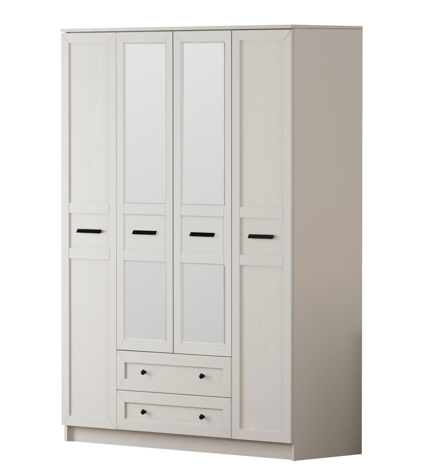 Ντουλάπα 140x184x52 εκ Ματ Λευκό 167RAB1168