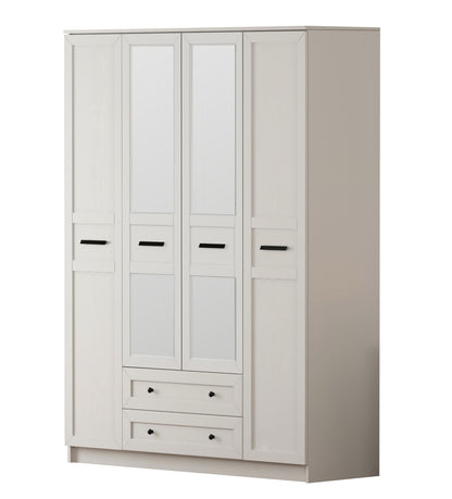 Ντουλάπα 140x184x52 εκ Ματ Λευκό 167RAB1168