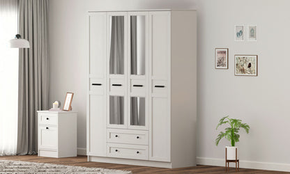 Ντουλάπα 140x210x52 εκ Ματ Λευκό 167RAB1169