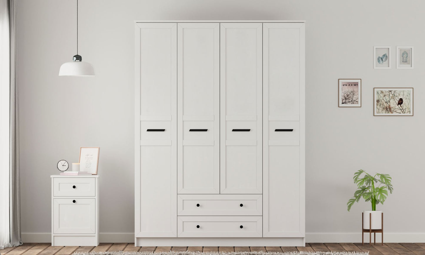 Ντουλάπα 140x184x52 εκ Ματ Λευκό 167RAB1170