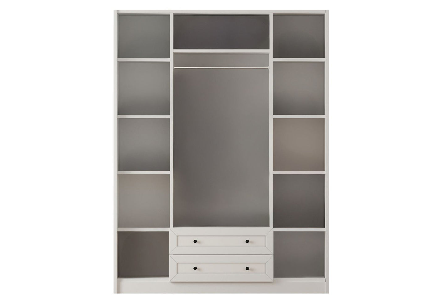 Ντουλάπα 140x184x52 εκ Ματ Λευκό 167RAB1170