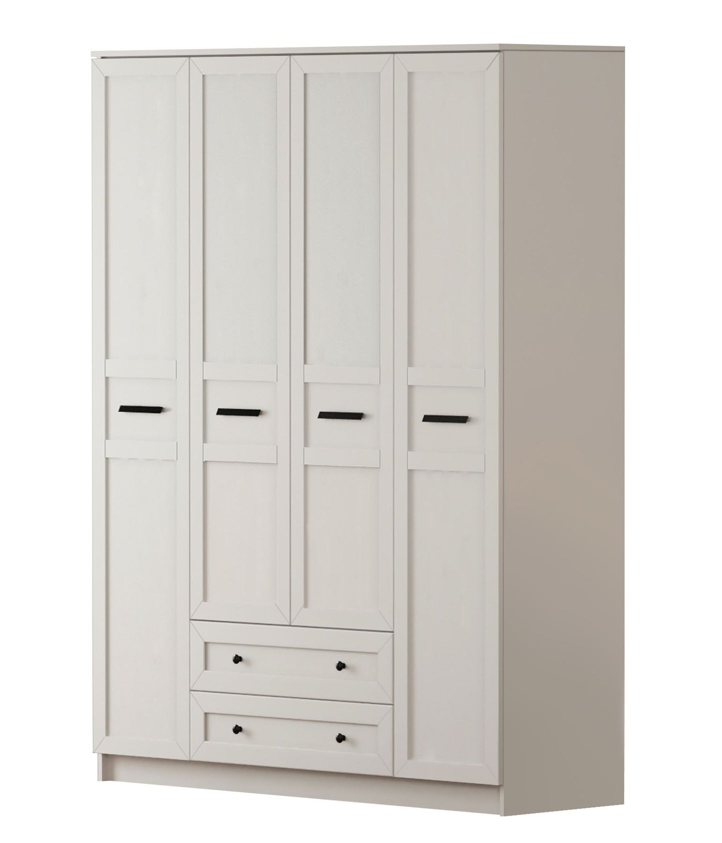 Ντουλάπα 140x184x52 εκ Ματ Λευκό 167RAB1170