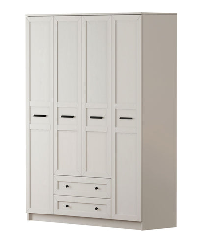 Ντουλάπα 140x210x52 εκ Ματ Λευκό 167RAB1171